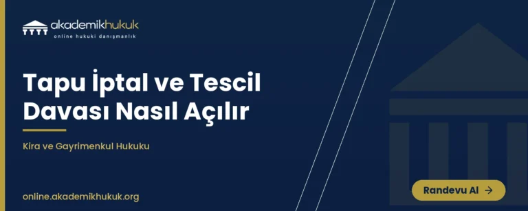 tapu iptal ve tescil davası
